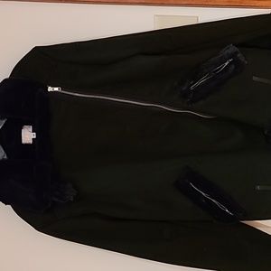 Black faux suede and faux fur Black Beach Riot Jacket